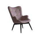 Fauteuil roze fluweel 80x99x92 cm