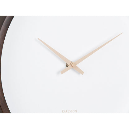Wandklok 33 cm hout bruin