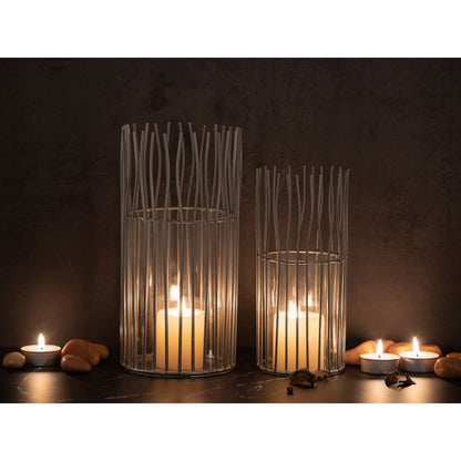 Windlicht 8-Delige Set 2x4 PU Kandelaren Zwart Of Zilver