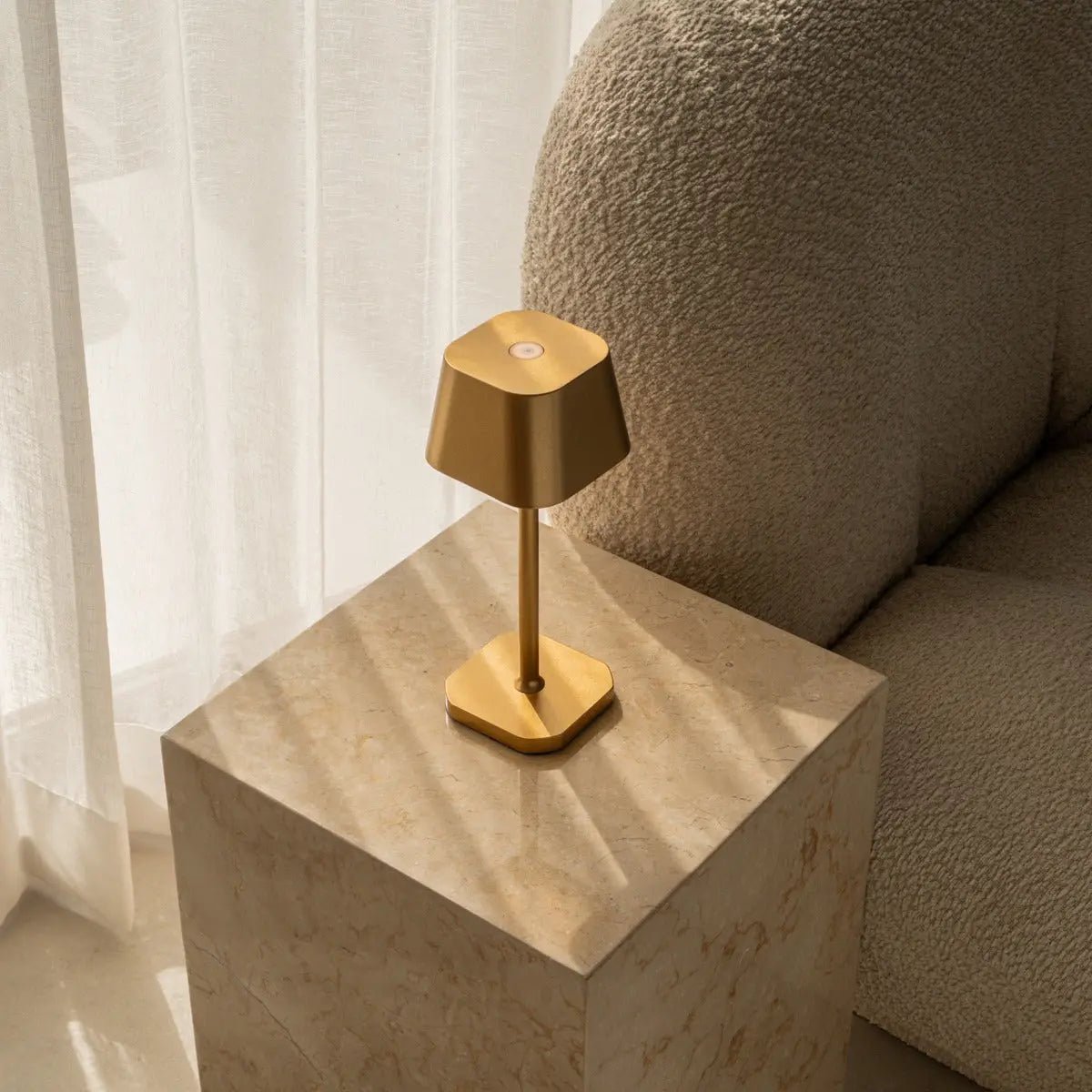 Tafellamp goud draadloos dimbaar 30 cm