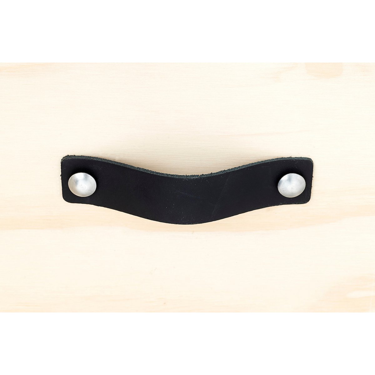 Leren handgreep zwart 15x3 cm