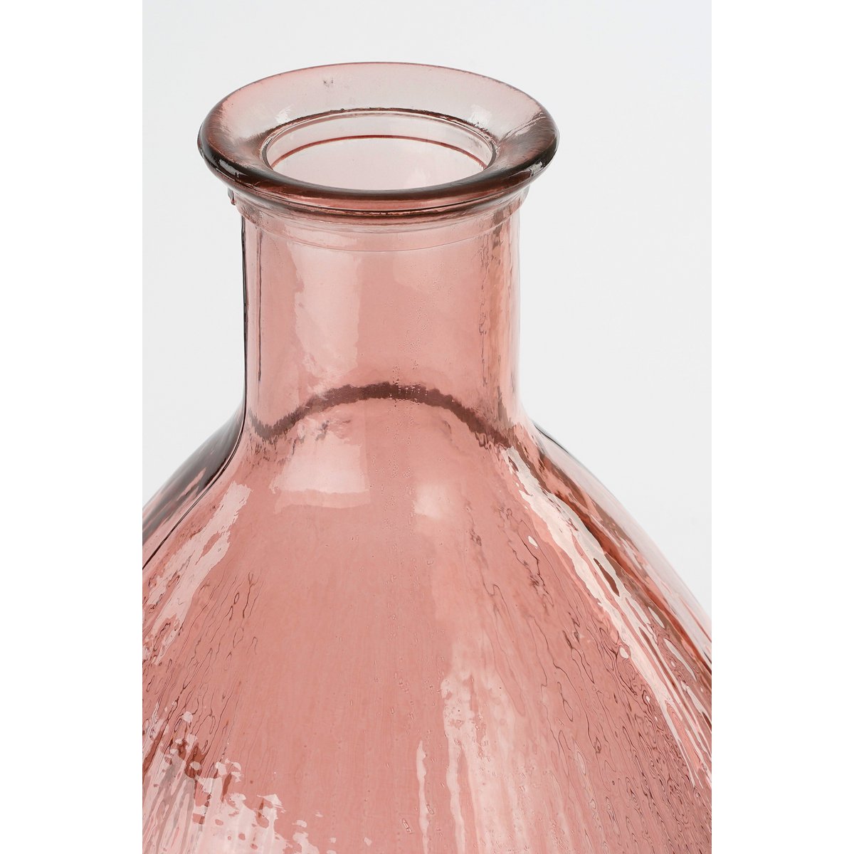 Decoratieve fles 59x29 cm lichtroze glas