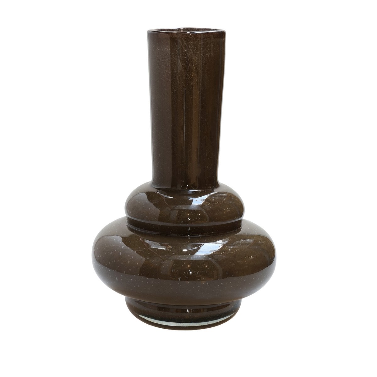Vaas 36x20 cm bruin glas