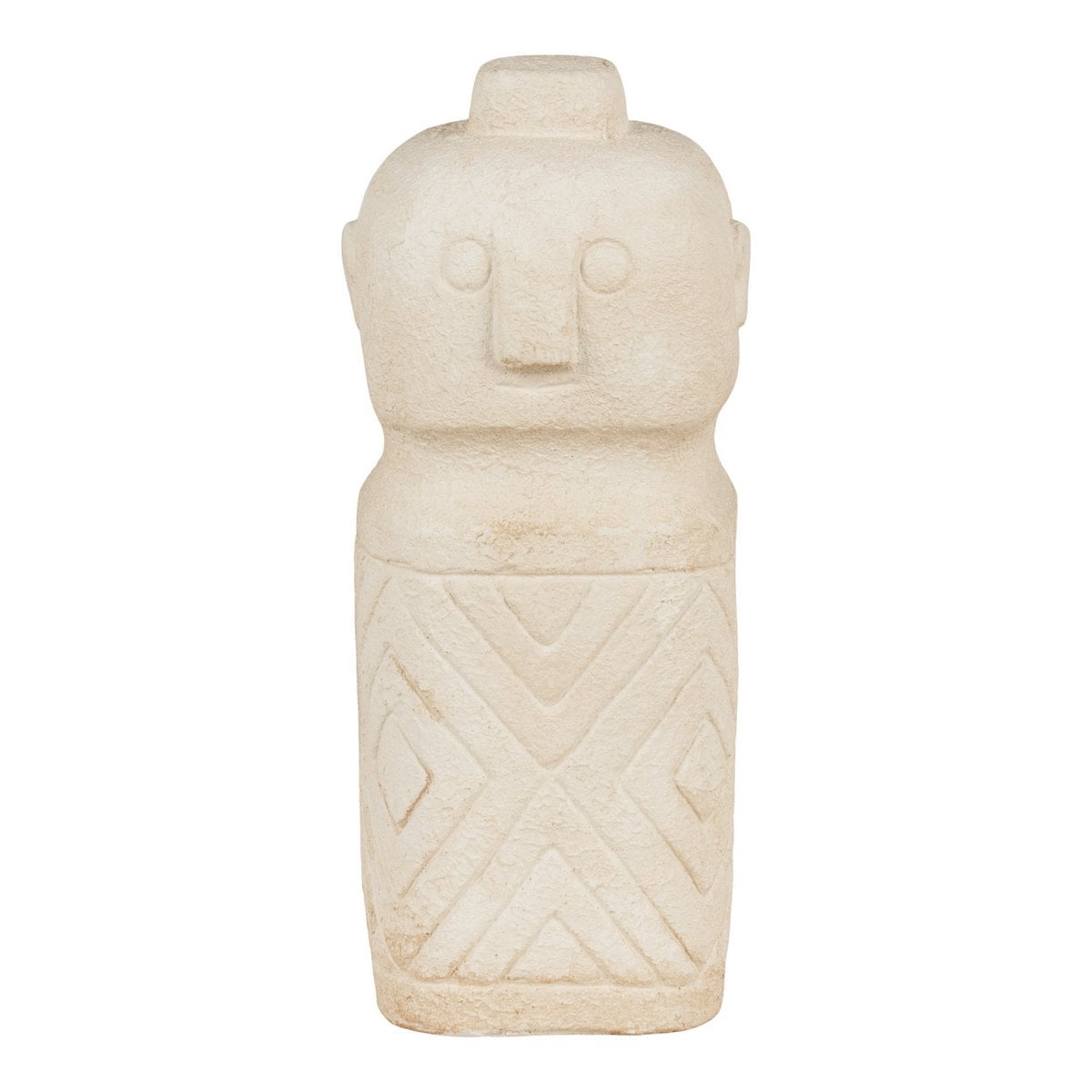 Decoratie cement beige 6,5x6,5x15 cm