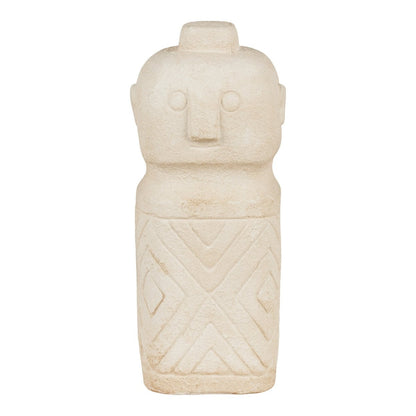 Decoratie cement beige 6,5x6,5x15 cm