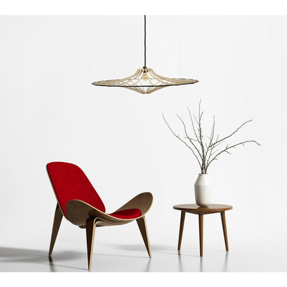 Hanglamp 65 cm MDF zwart