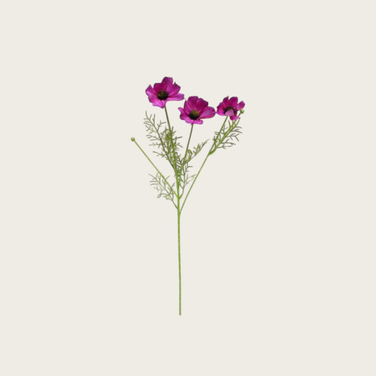 3D Real Touch Chrysanthemum Purple | Silk Artificial Flower | Length 52cm 1pc