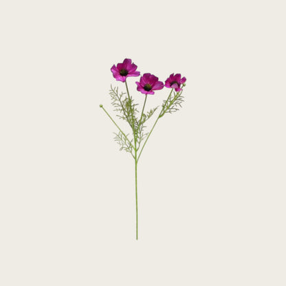 3D Real Touch Chrysanthemum Purple | Silk Artificial Flower | Length 52cm 1pc