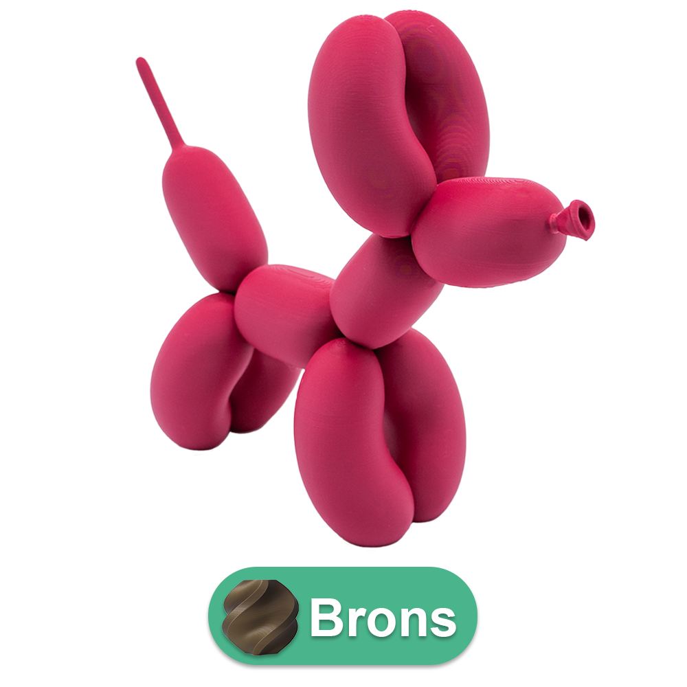 Ballon hond beeldje 20 cm zwart