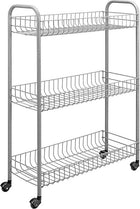 Keukentrolley 84x56x23 cm staal zilver