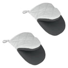 Metaltex Cotton Oven Mitts 14x14 cm Grey/White 2 Pieces