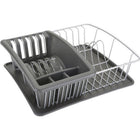 Afdruiprek 36x31.5x11.5 cm antraciet zilver