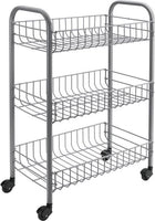 Keukentrolley 41x23x63 cm zilver