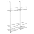 Metaltex Over The Door Space Saver Rack For Cleaning Supplies 30X46X12 Cm Silver
