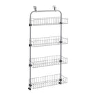 Metaltex Door Rack 4 Tiers 17X45X103 Cm Silver/Metal