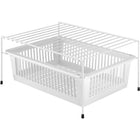 Opbergrek met mand 33x45x20 cm wit