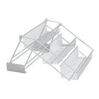 Keukenrek uitschuifbaar 33x28x22 cm zilver