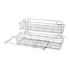 Opbergrek uitschuifbaar 20x58x28 cm zilver