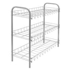 Schoenenrek 3 etages 64x23x59 cm zilver