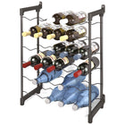 Wijnrek 30 flessen 68x50x26 cm zwart muurmontage