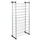 Flessenrek 72 flessen 59x26x124 cm zilver zwart