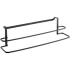 Handdoekhouder dubbel 38x10x9 cm zwart