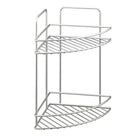 Badkamerrek hoek 2 etages 23x23x35 cm zilvergrijs