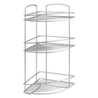 Badkamer hoekrek 3 etages 22x22x53 cm zilver