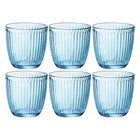 Waterglazen 290 ml 6 stuks blauw transparant