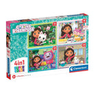 Clementoni Supercolor 4In1 Puzzle Gabby's Dollhouse 12-24 Pieces