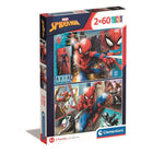 Kinderpuzzel Spiderman 2x60 stukjes
