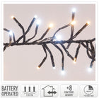 Clusterverlichting 192 LED 1.4m wit warm wit batterij