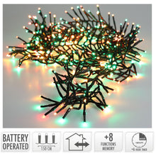 Clusterverlichting 192 Led -  1.4M - Three Tone Traditional - Batterij - Lichtfuncties - Geheugen - Timer