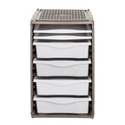Opbergsysteem 34x41x53 cm taupe wit