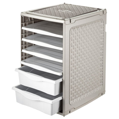 Bama Ri,Ordino Opbergsysteem 34X41X53 Cm Taupe/Wit