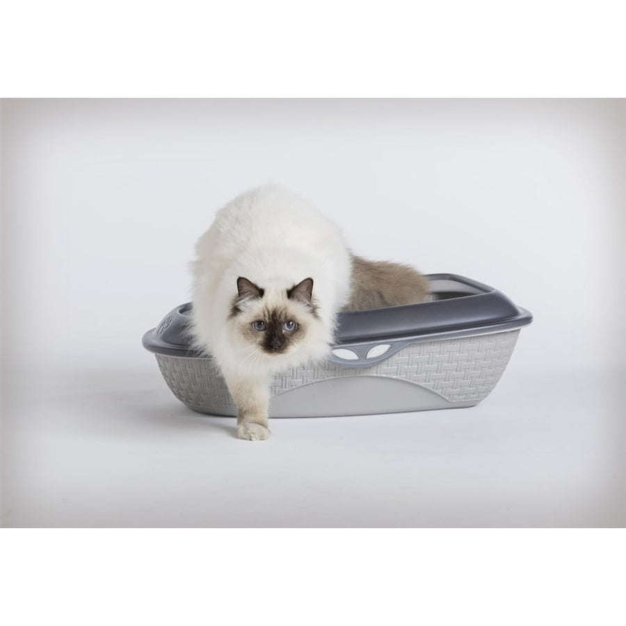 Bama Pet Sabbia Kattenbak 59.5X40.3X17.9 Cm Grijs