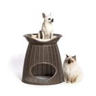 Dierenmand 52x50x46/55 cm taupe rieten look