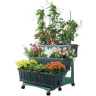 Plantenbakken set 80x74x73 cm groen