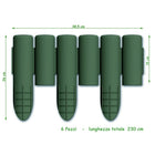 Tuinrand modulair imitatiehout 6x 38.5x15 cm groen