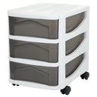Ladesysteem 30x30x40 cm wit grijs met wieltjes
