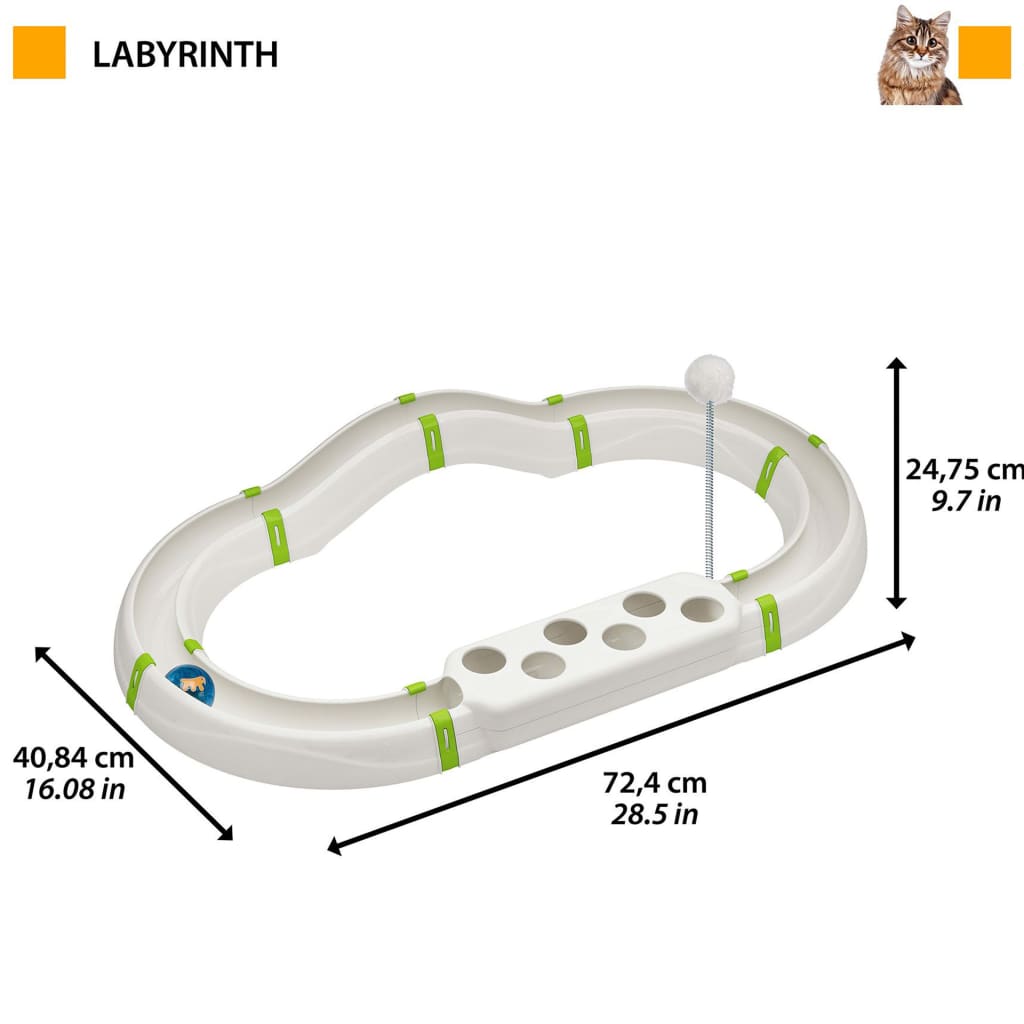 Ferplast Kattenspeelgoed Circuit Labyrinth Wit