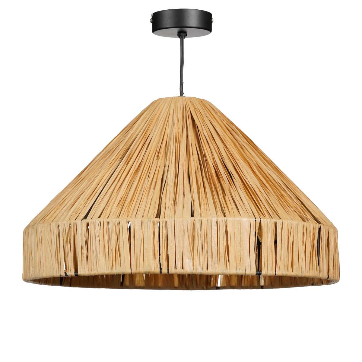 Hanglamp raffia lichtbruin 40x24 cm