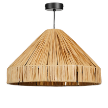 Hanglamp raffia lichtbruin 40x24 cm