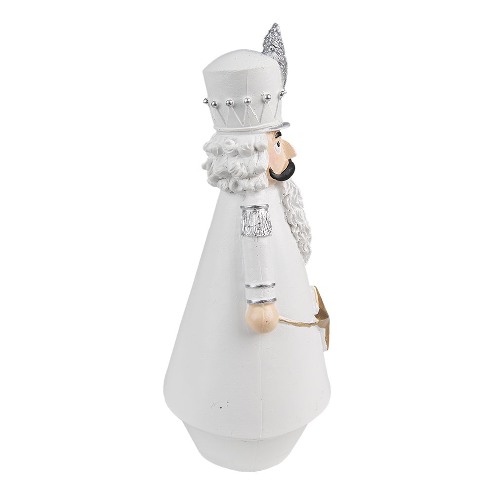 Christmas Decoration Nutcracker 24 cm White Plastic