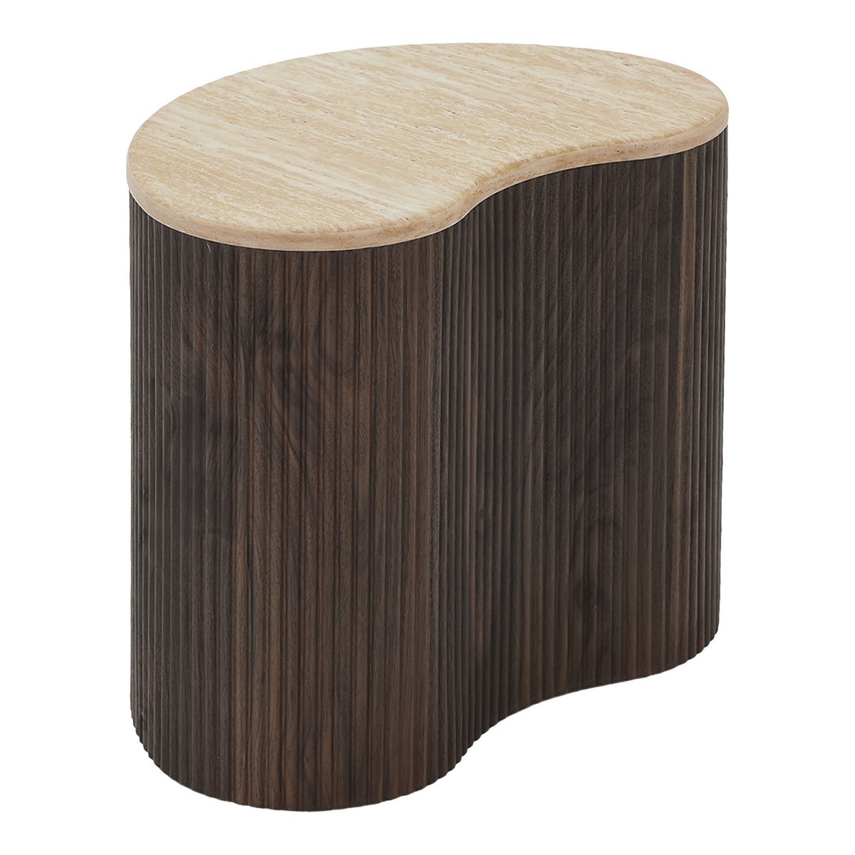 Cadiz Bijzettafel Donkerbruin MDF Decorpapier 50x33x44 cm