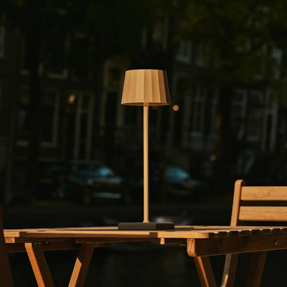 Tafellamp oplaadbaar 10 cm Ø 38 cm bruin IP54
