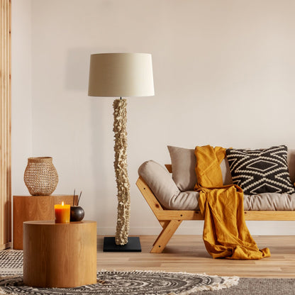 Floor lamp driftwood natural/white 150 cm