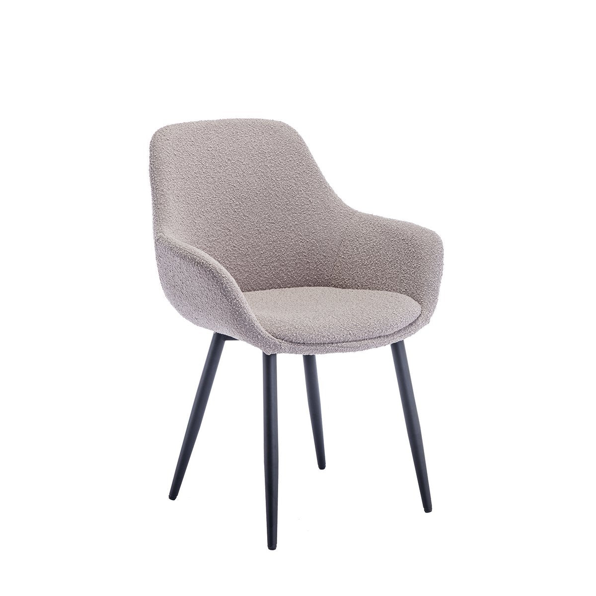 Fauteuil bouclé taupe set van 2