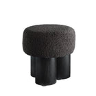 Pouf Ø 50 cm black/grey