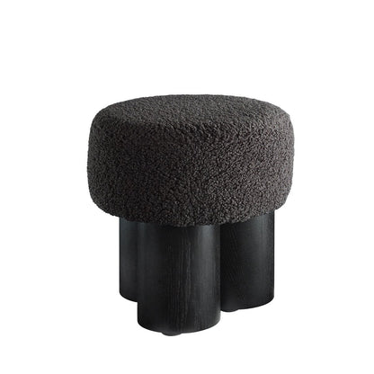 Pouf Ø 50 cm black/grey